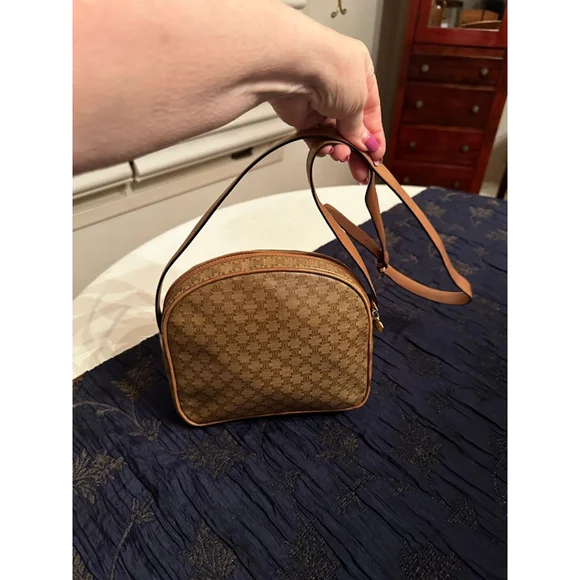 Celine Brown Tan Monogram Crossbody Bag - Picture 4 of 16